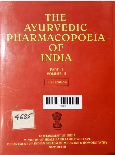 The Ayurvedic Pharmacopoeia Of India Part-1 (Volume -2)