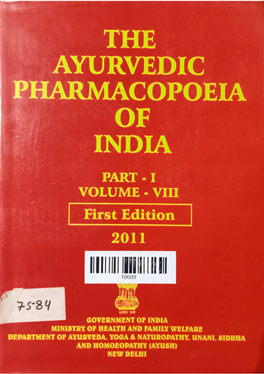The Ayurvedic Pharmacopoeia Of India Part-1 (Volume-3)