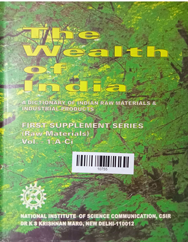 The Wealth Of India Volume -1 : A -Ci
