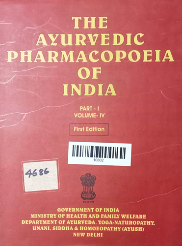 The Ayurvedic Pharmacopoeia Of India Part-1 (Volume-4)