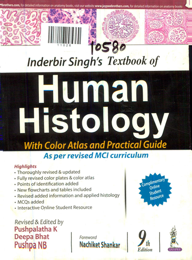 Inderbir Singh's Human Histology Ninth Edition