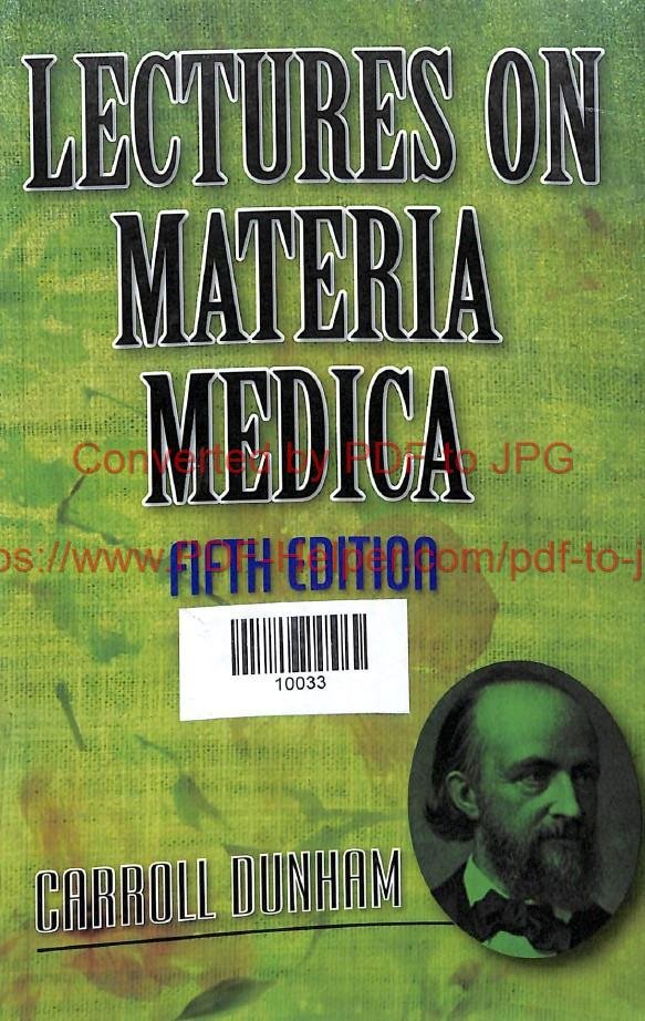 LECTURES ON MATERIA MEDICA