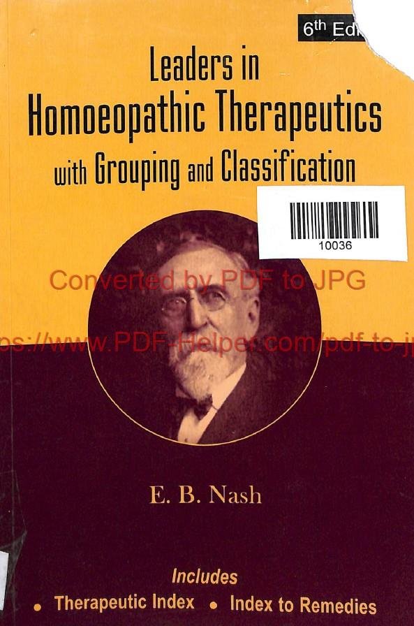 LEADERS IN HOMOEOPATHIC THERAPEUTICS