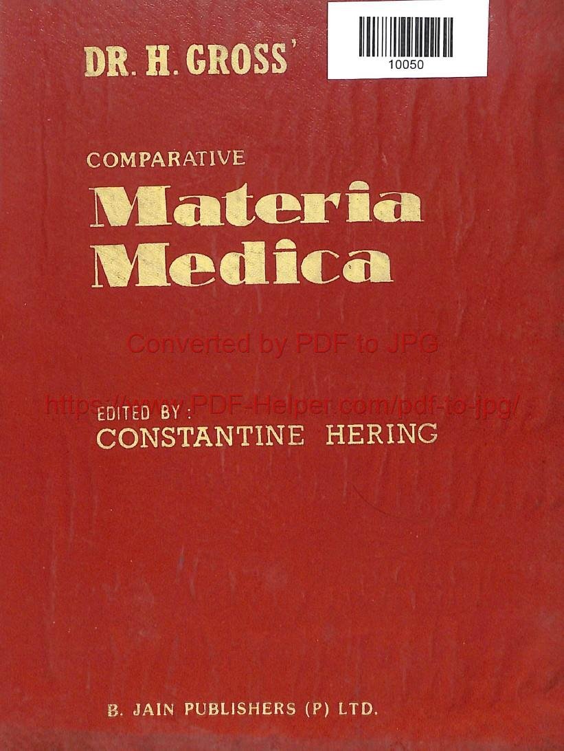 COMPARATIVE MATERIA MEDICA