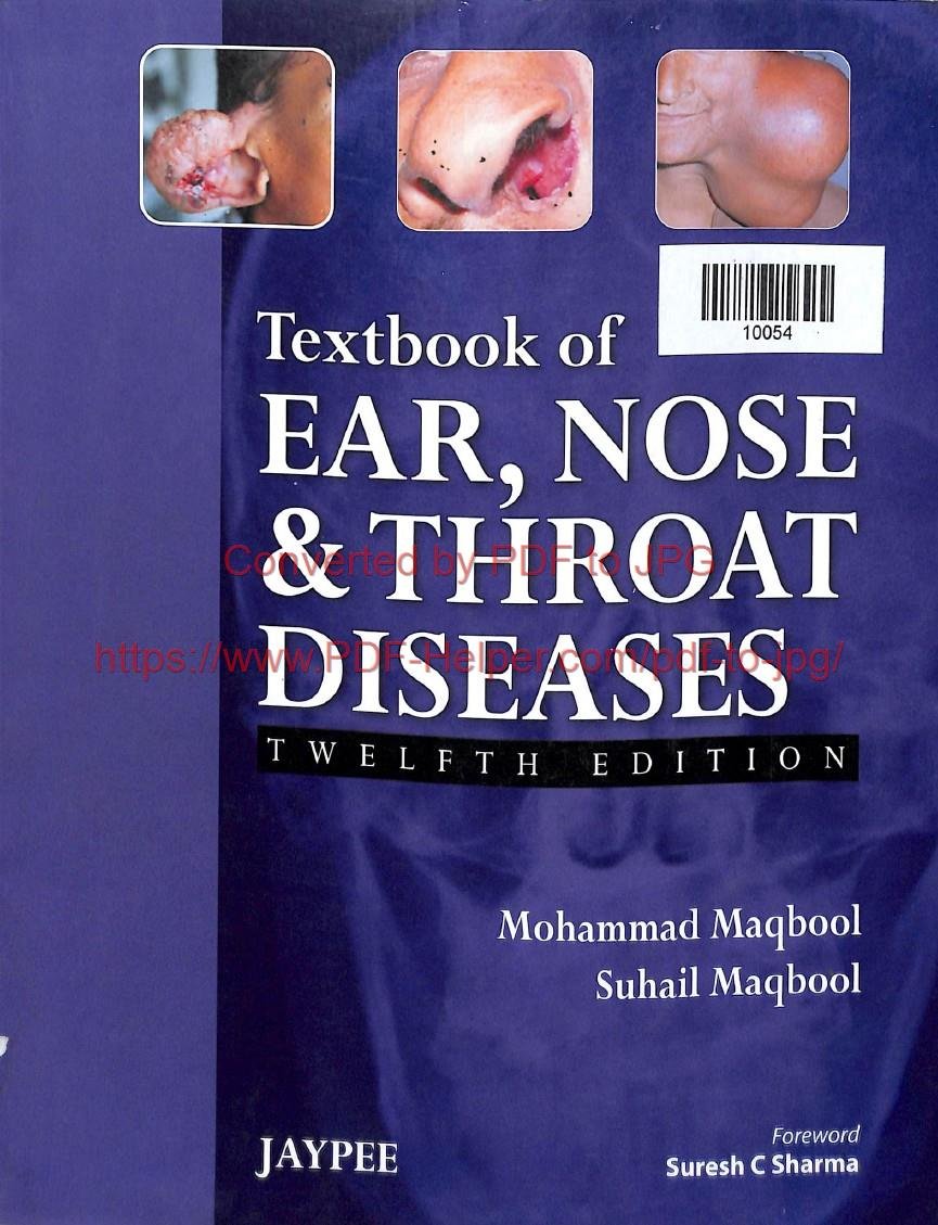 TEXTBOOK OF EAR,NOSE AND THROAT DISEASES