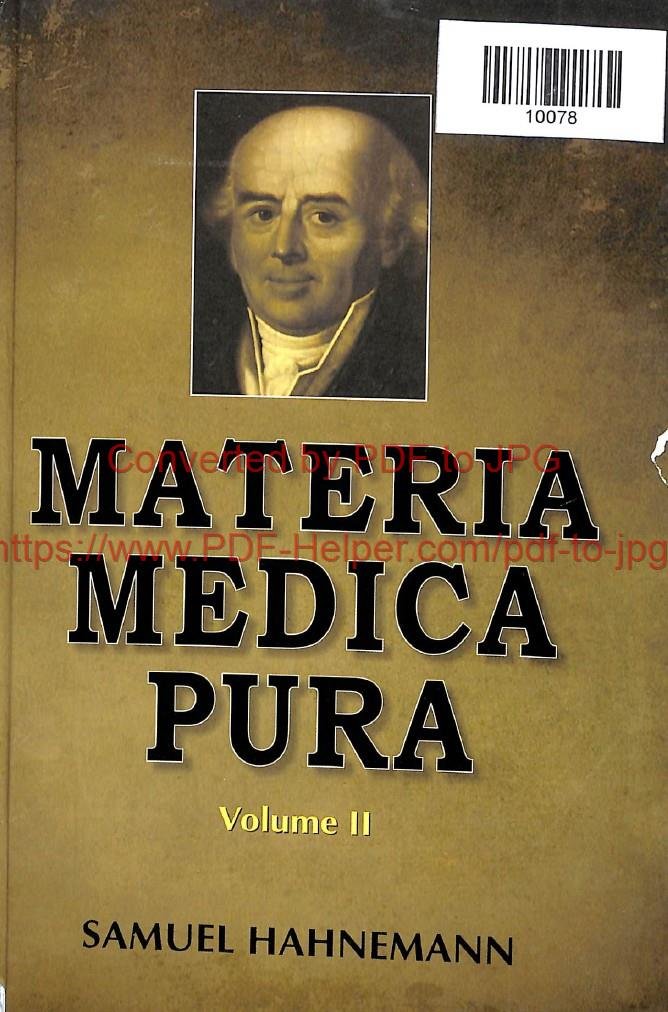 MATERIA MEDICA PURA VOLUME 2