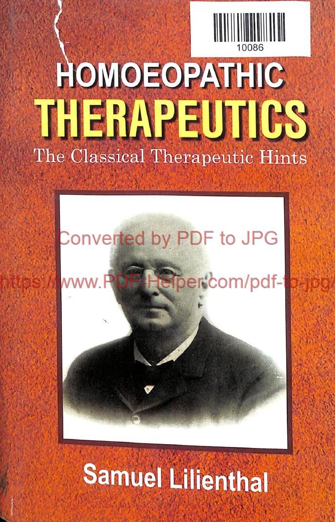 HOMOEOPATHIC THERAPEUTICS