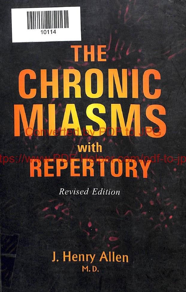 THE CHRONIC MIASMS WITH REPERTORY