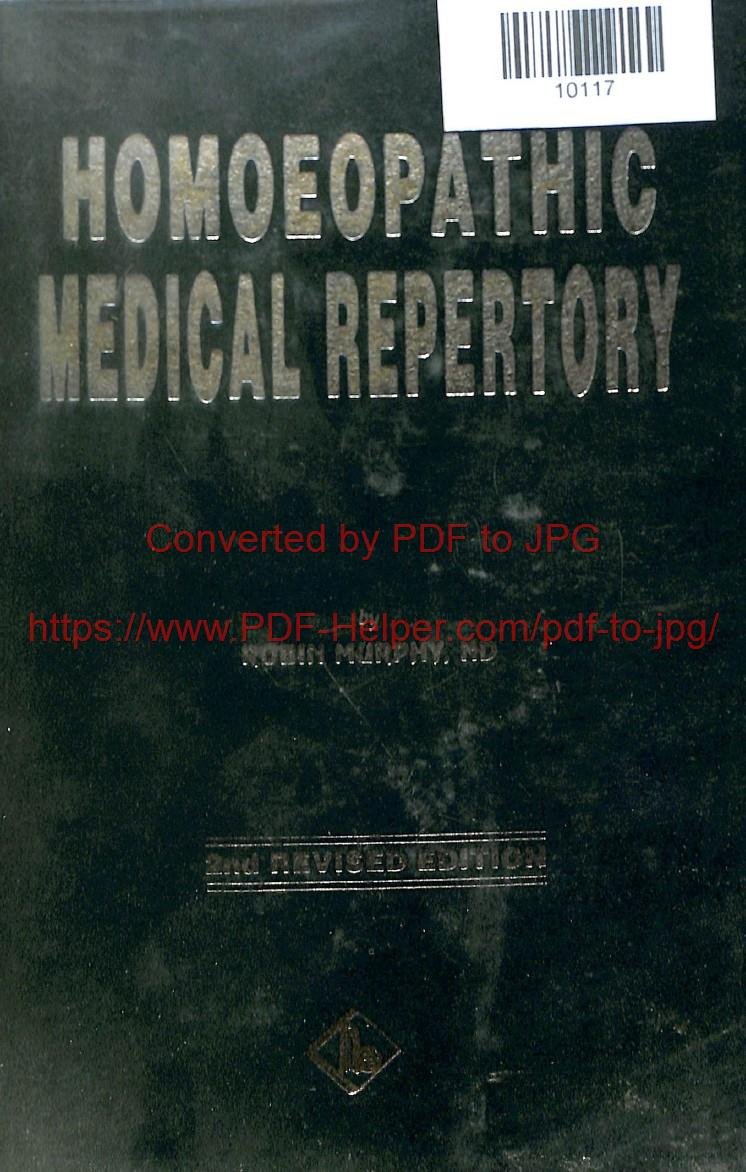 HOMOEOPATHIC MEDICAL REPERTORY