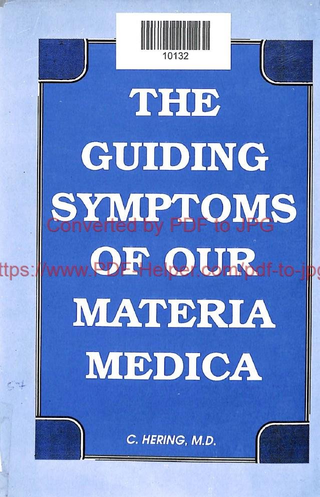 THE GUIDING SYMPTOMS OF OUR MATERIA MEDICAvol-1