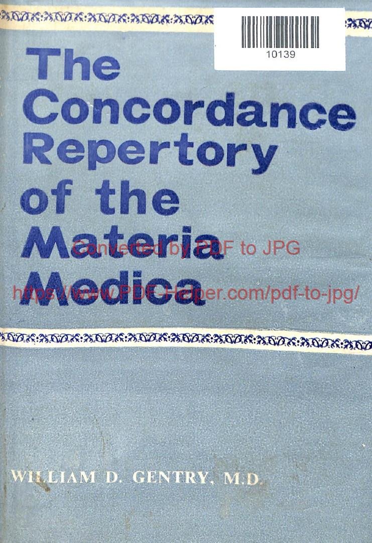 THE CONCORDANCE REPERTORY OF THE MATERIA MEDICA vol-3