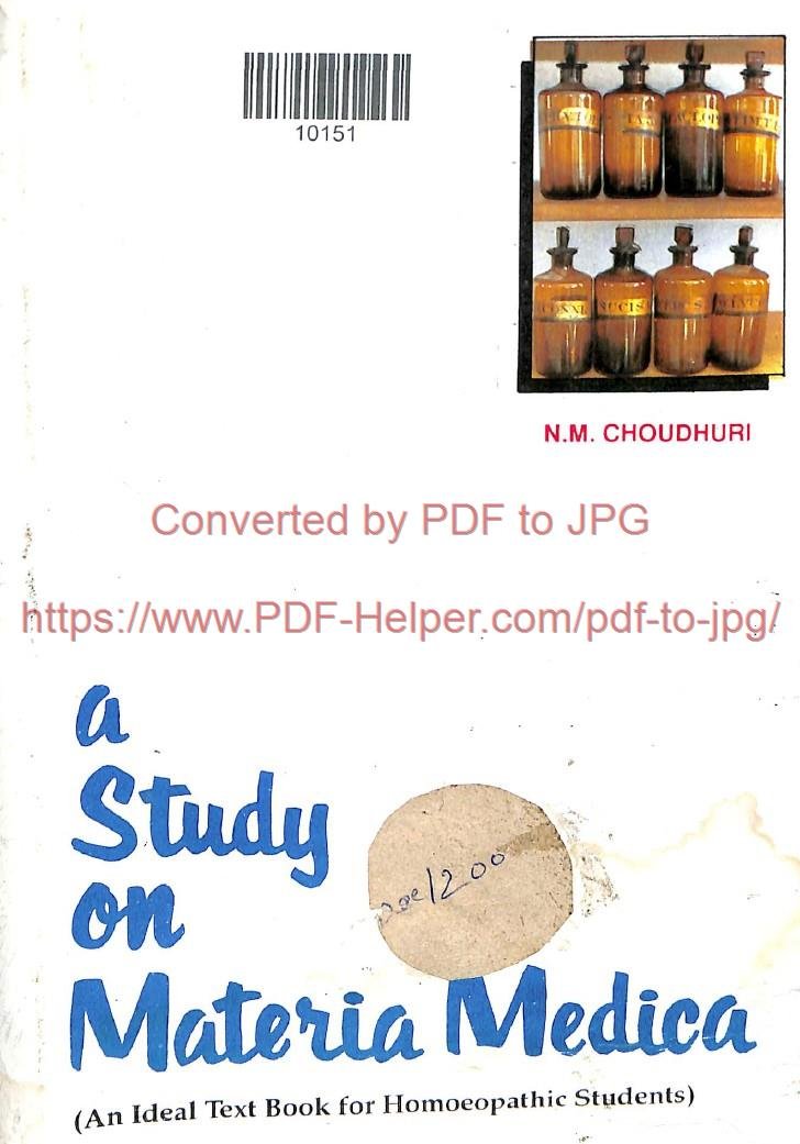 A STUDY ON MATERIA MEDICA