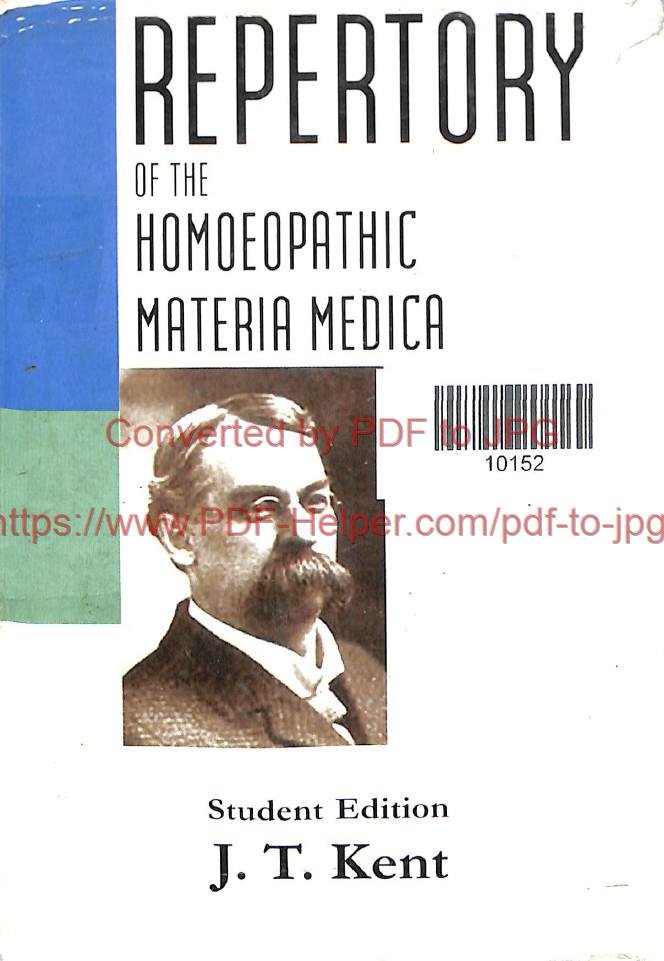 REPERTORY OF THE HOMOEOPATHIC MATERIA MEDICA