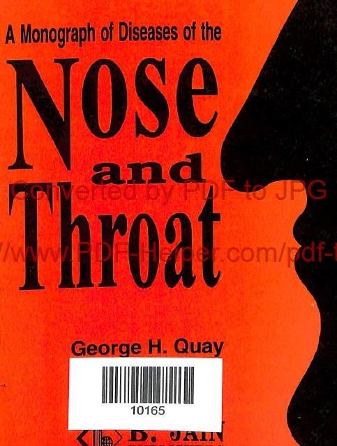A MONOGRAPH OF DISEASES OF THE NOSE AND THROAT