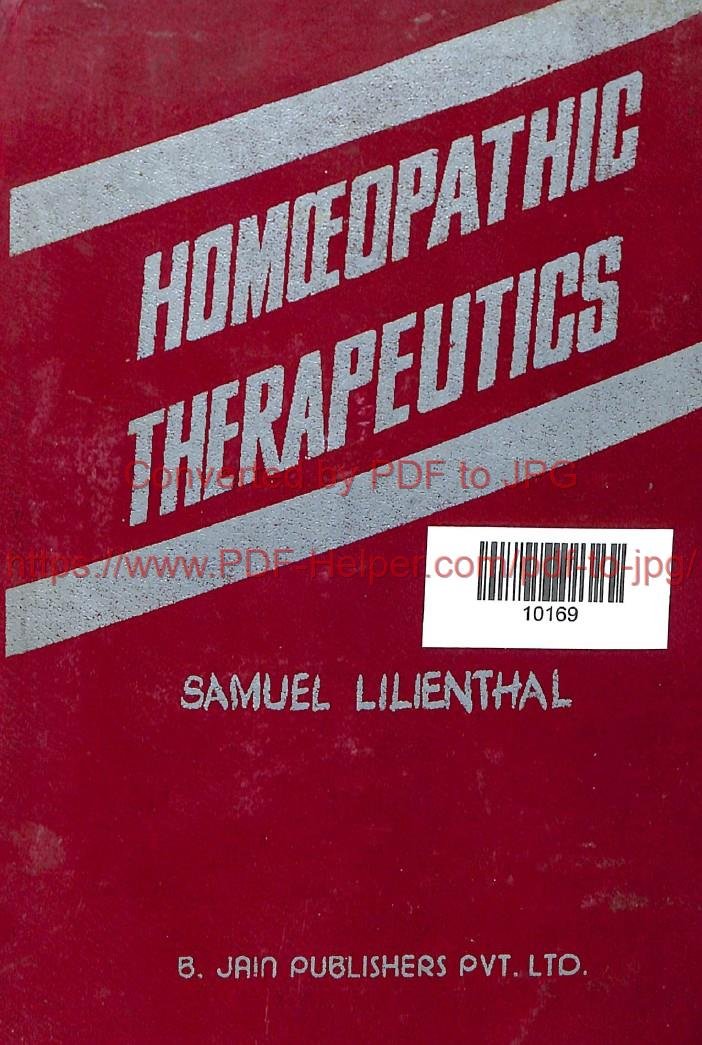 HOMOEOPATHIC THERAPEUTICS