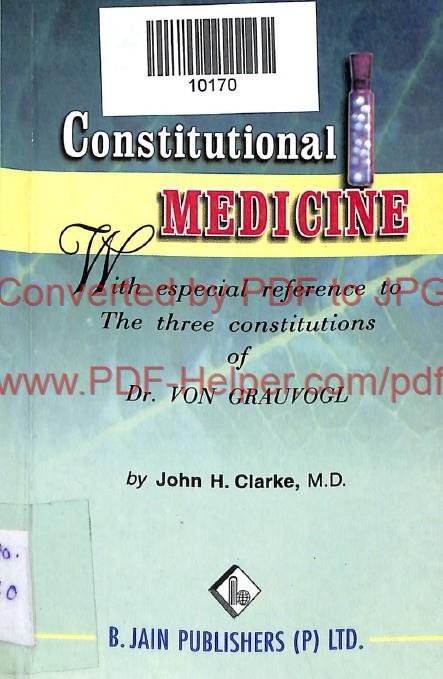 CONSTITUTIONAL MEDICINE