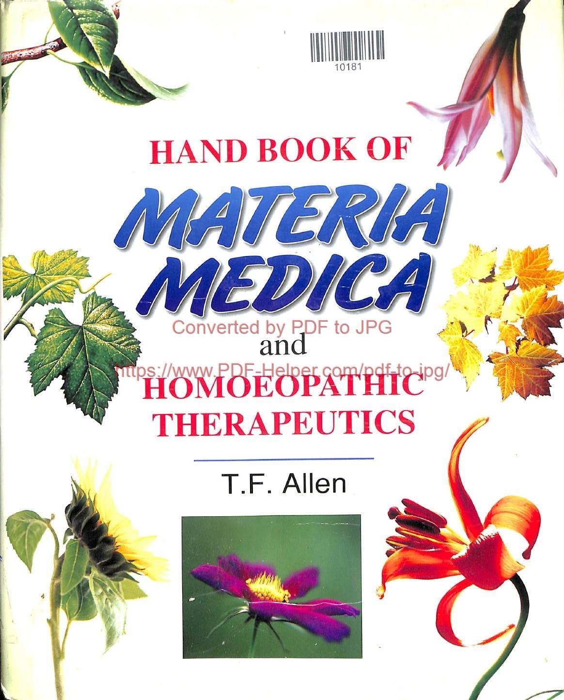 HAND BOOK OF MATERIA MEDICA