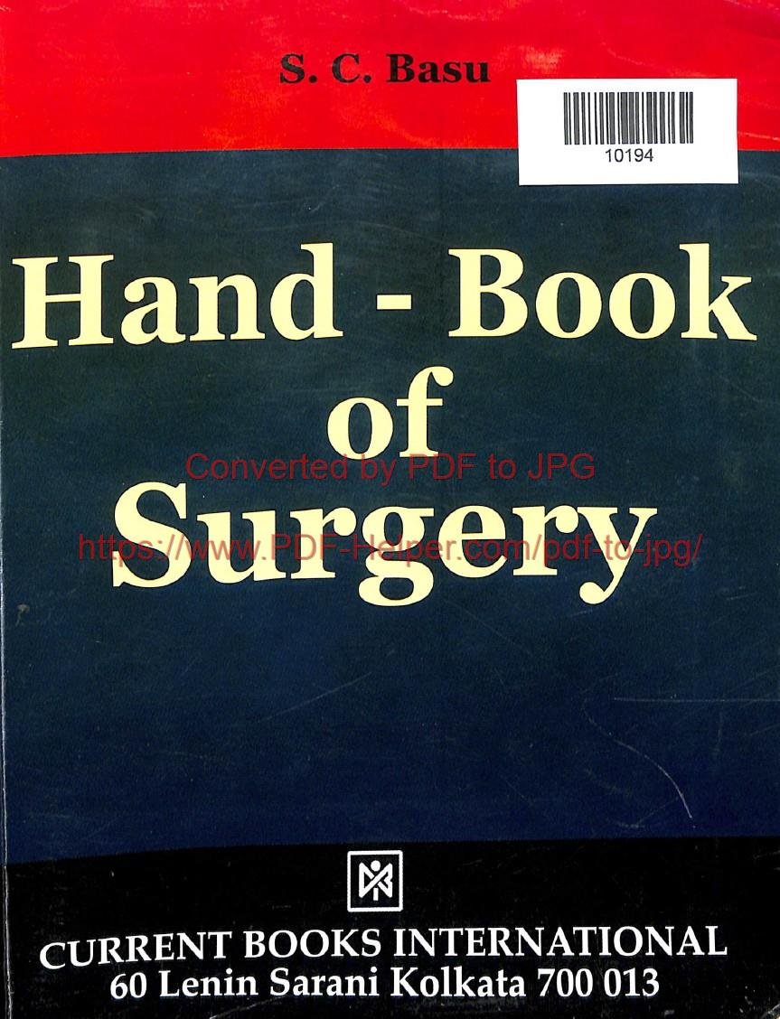 HAND-BOOK OF SURGERY