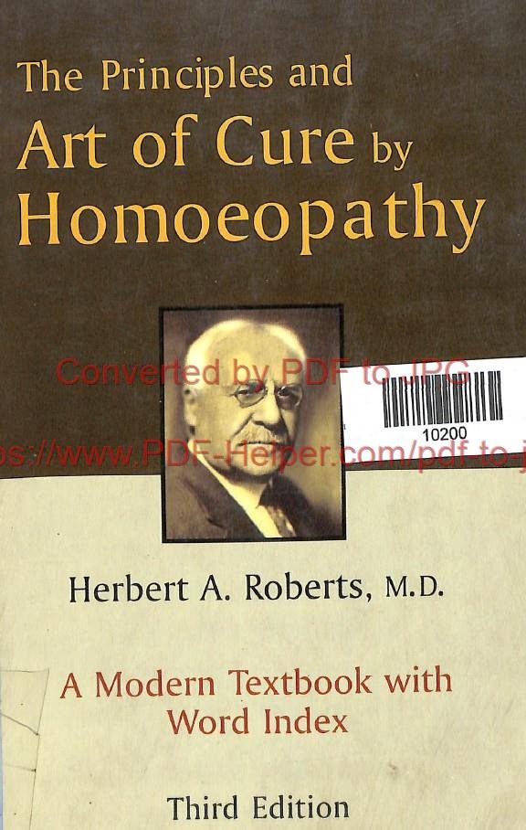 THE PRINCIPLES AND ART OF CURE BY HOMOEOPATHY PEND