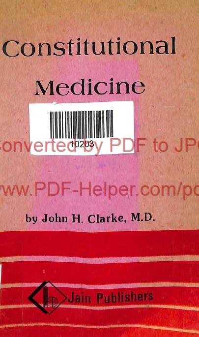 CONSTITUTIONAL MEDICINE -3