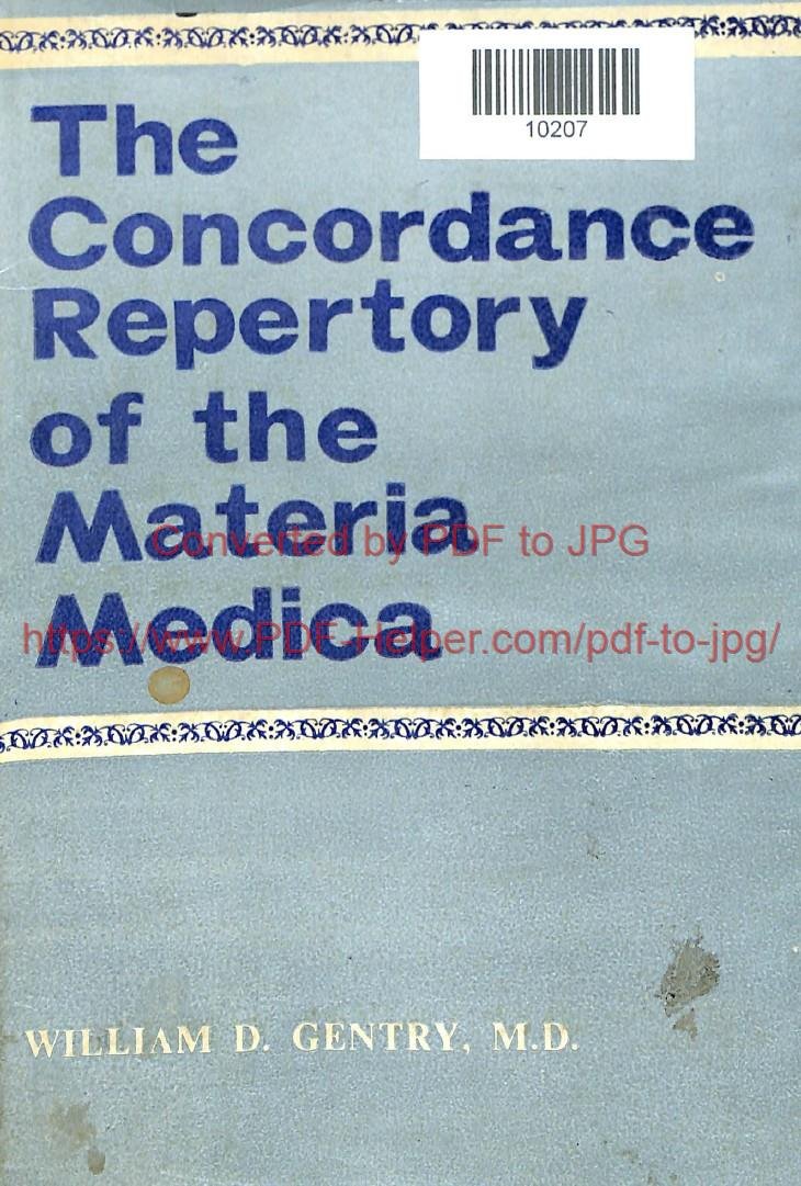 THE CONCORDANCE REPERTORY OF THE MATERIA MEDICA VOL-5