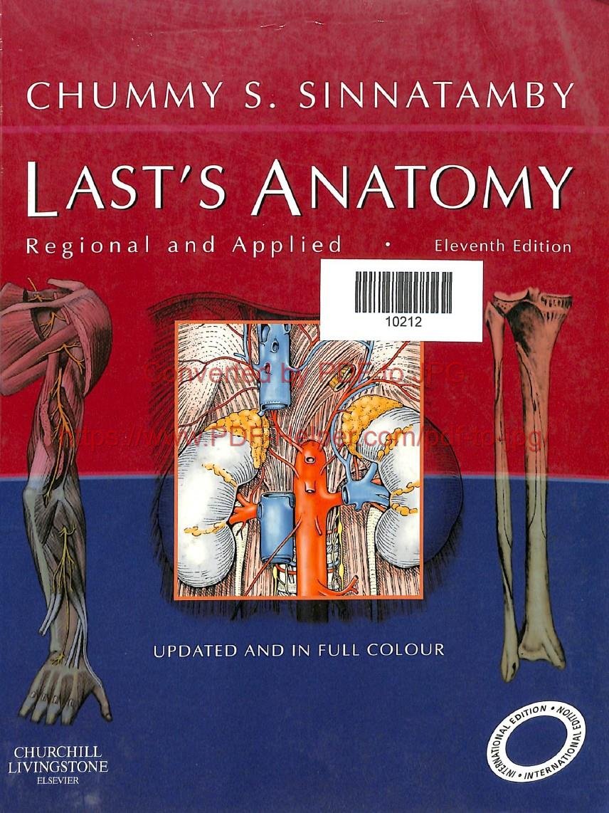 CHUMMY'S SINNATAMBY LAST'S ANATOMY REGIONAL AND APPLIED ELEVENTH EDITION