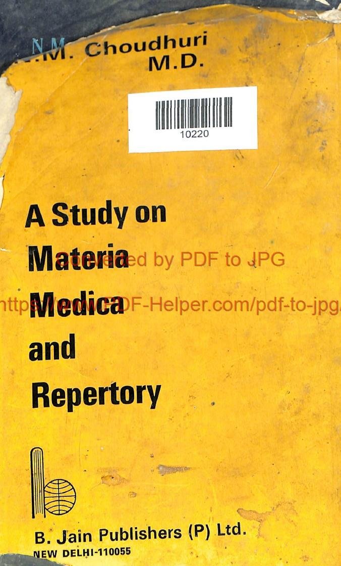 A STUDY ON MATERIA MEDICA AND REPERTORY
