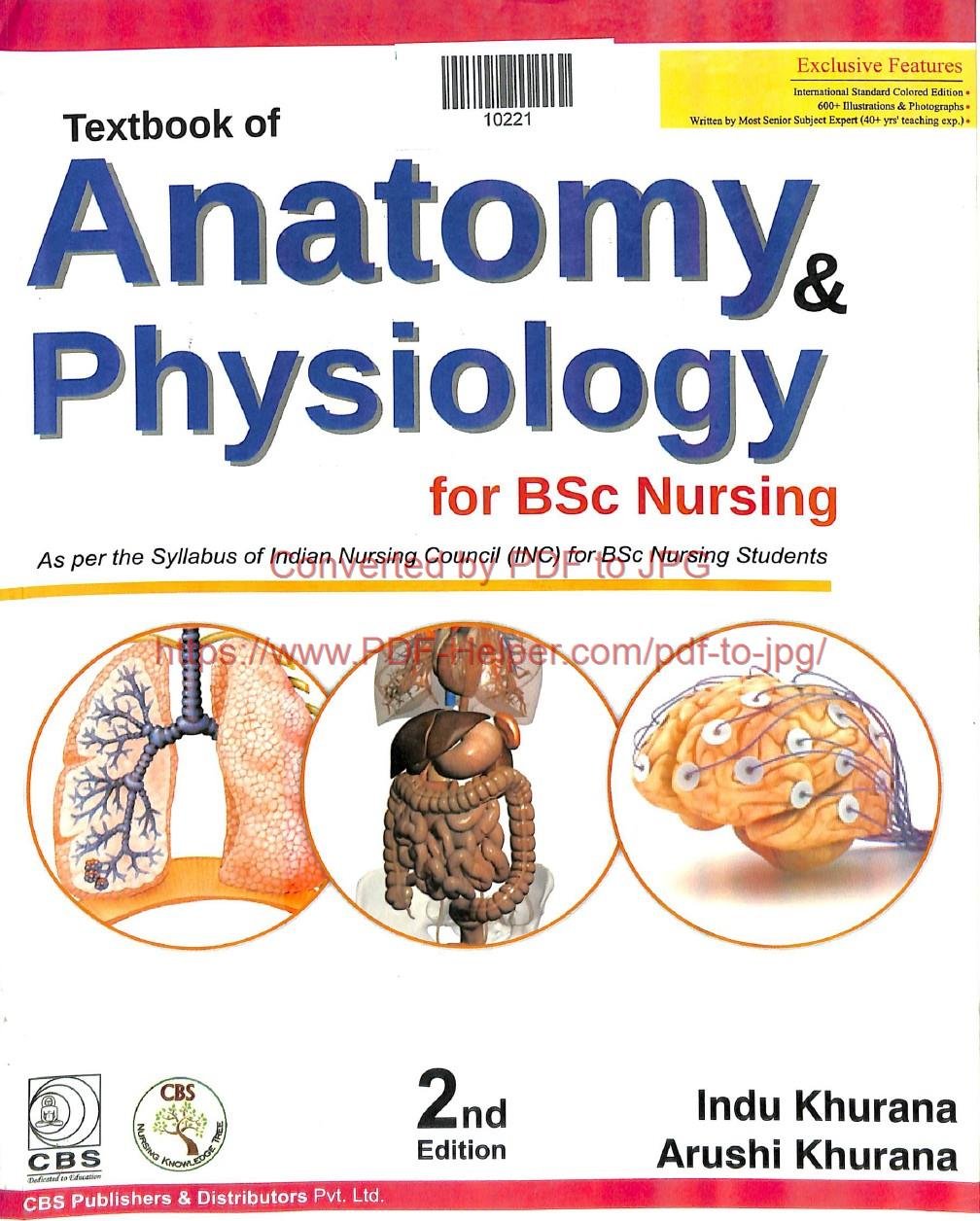 TEXTBOOK OF ANATOMY  PHYSIOLOGY FOR BSC NURSING 2th EDITION