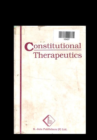 CONSTITUTIONAL THERAPEUTICS