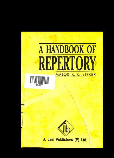 A HANDBOOK OF REPERTORY