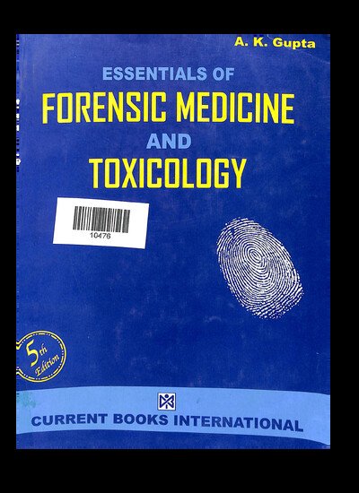 ESSENTIALS OF FORENSIC MEDICINE AND TOXICOLOGY