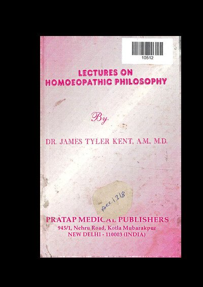 LECTURES ON HOMOEOPATHIC PHILOSOPHY -40