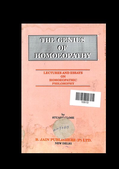 THE GENIUS OF HOMOEOPATHY LECTURES AND ESSAYS ON HOMOEOPATHIC PHILOSOPHY PHIL-42
