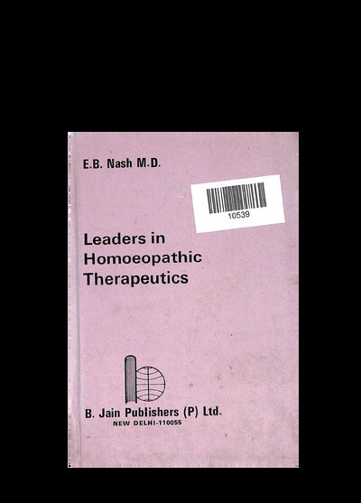 BOENNINGHAUSEN'S THERAPEUTIC POCKET BOOK FOR HOMOEOPATHIC PHYSICIANS TO USE AT THE BESIDE AND IN THE STUDY OF THE MATERIA