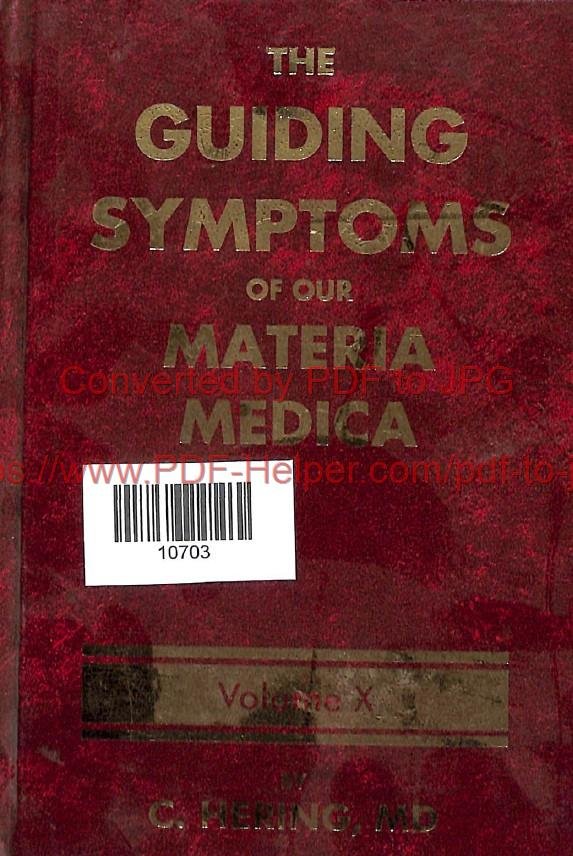 THE GUIDING SYMPTOMS OF OUR MATERIA MEDICA VOLUME-10