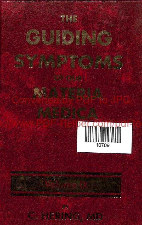 THE GUIDING SYMPTOMS OF OUR MATERIA MEDICA VOLUME-09