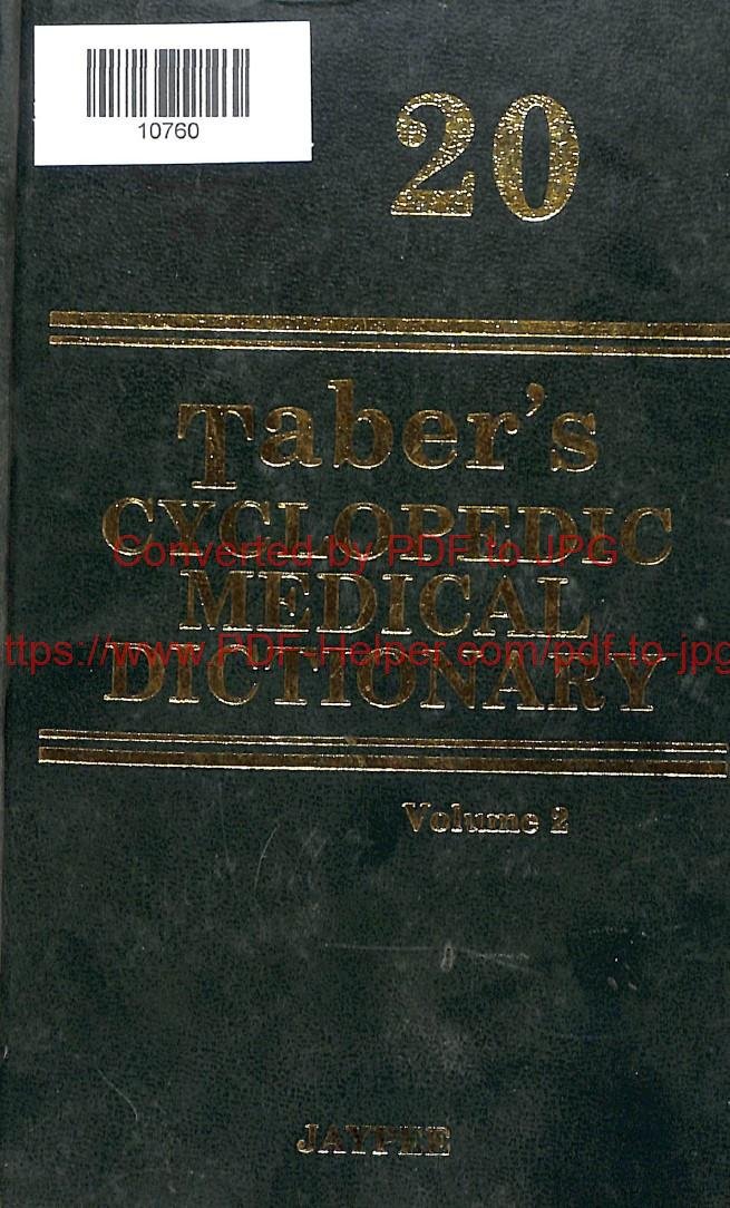 TABER,S CYCLOPEDIC MEDICAL DICTIONARY VOLUME-2