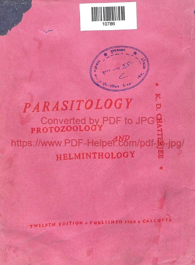 PARASITOLOGY PROTOZOOLOGY AND HELMITHOLOGY
