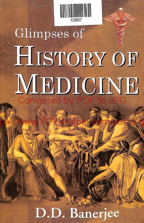 GLIMPSES OF HISTORY OF MEDICINE