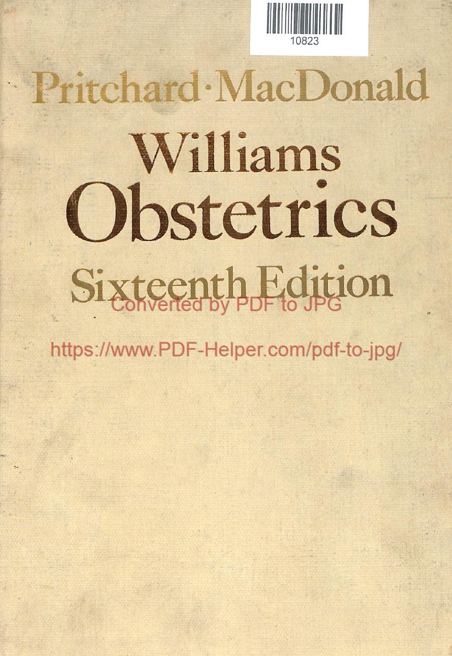 WILLIAMS OBSTETRICS SIXTEENTH EDITION