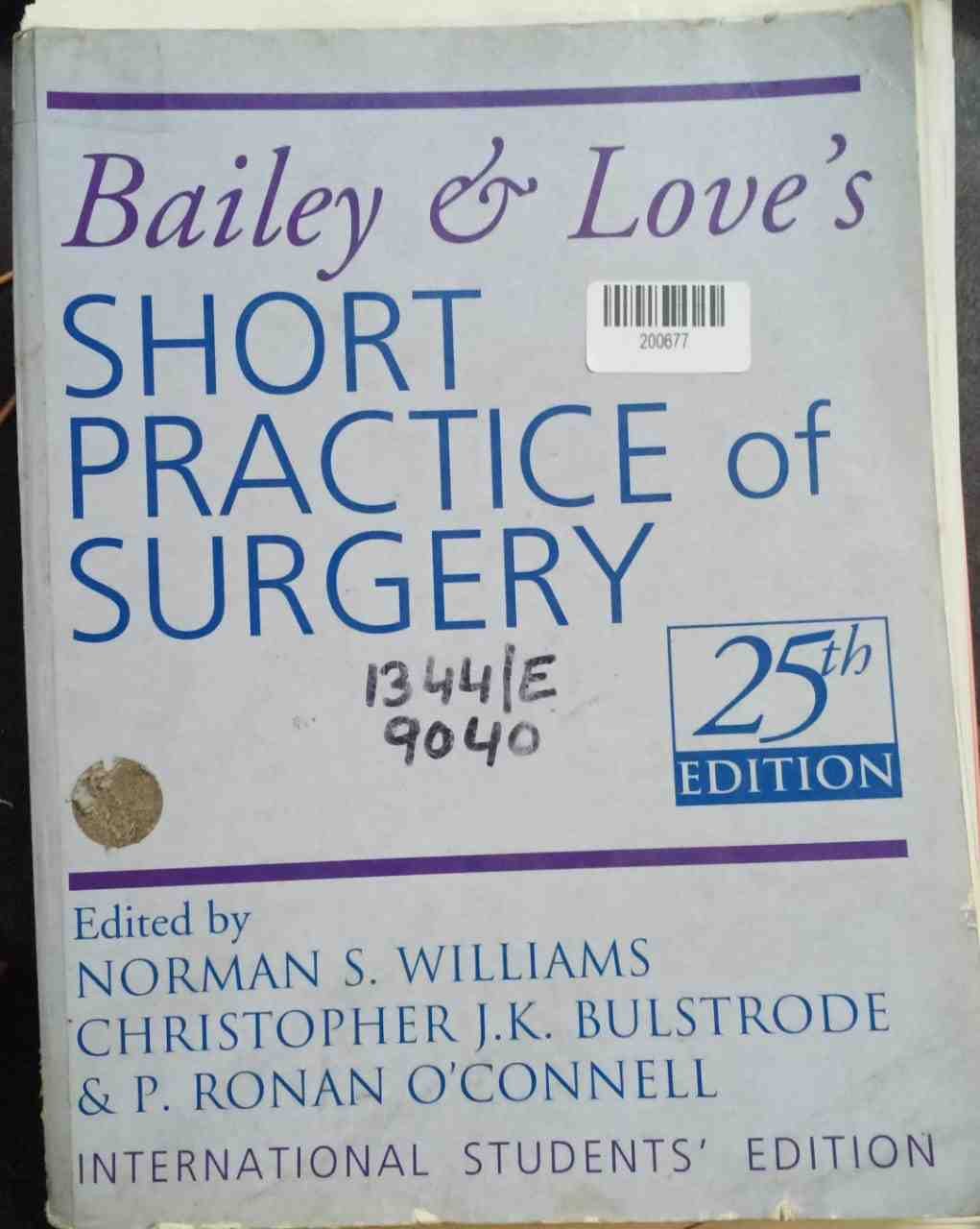 Bailey & Love's Short Practice of Surgery