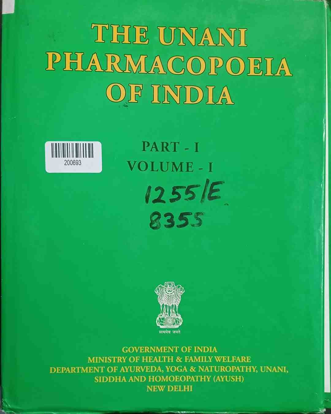 the Unani Pharmacopoeia of India