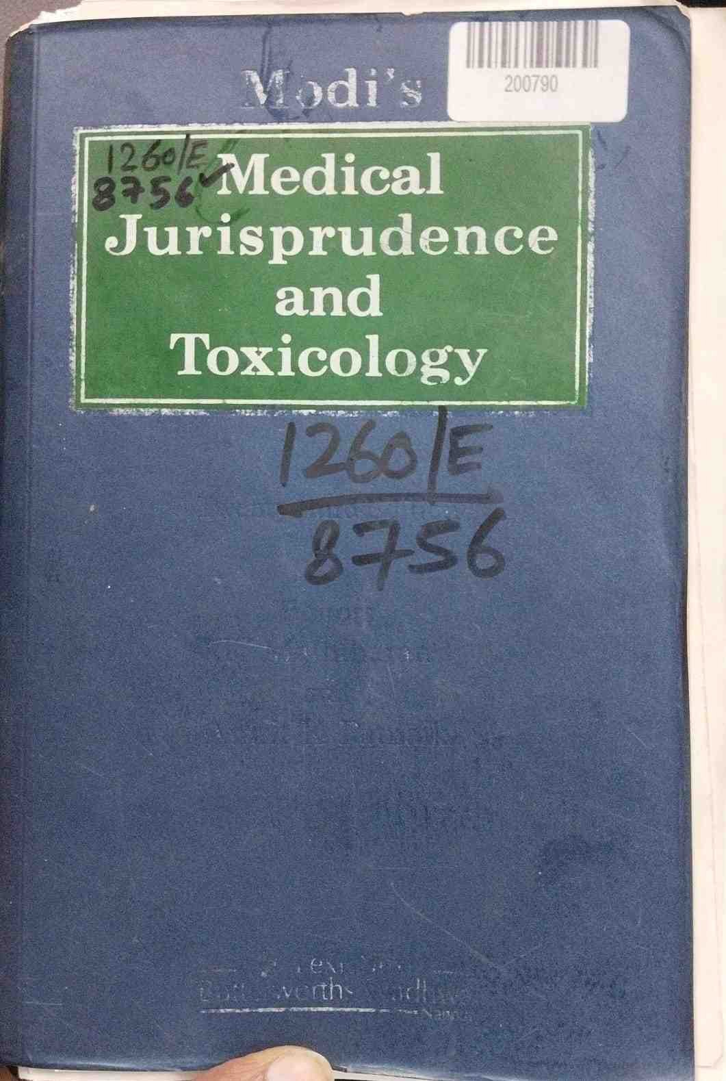 Medical Jurisprudence and Toxicology