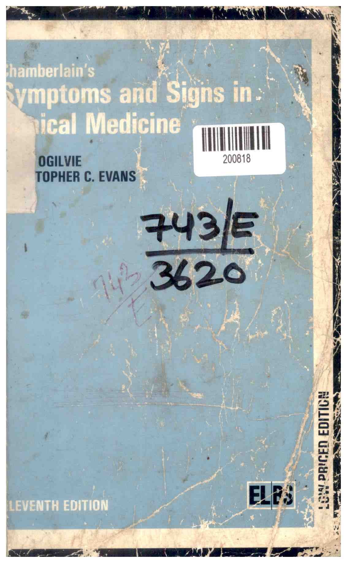 Chamberlain's Symptoms and Signs in Clinical Medicine