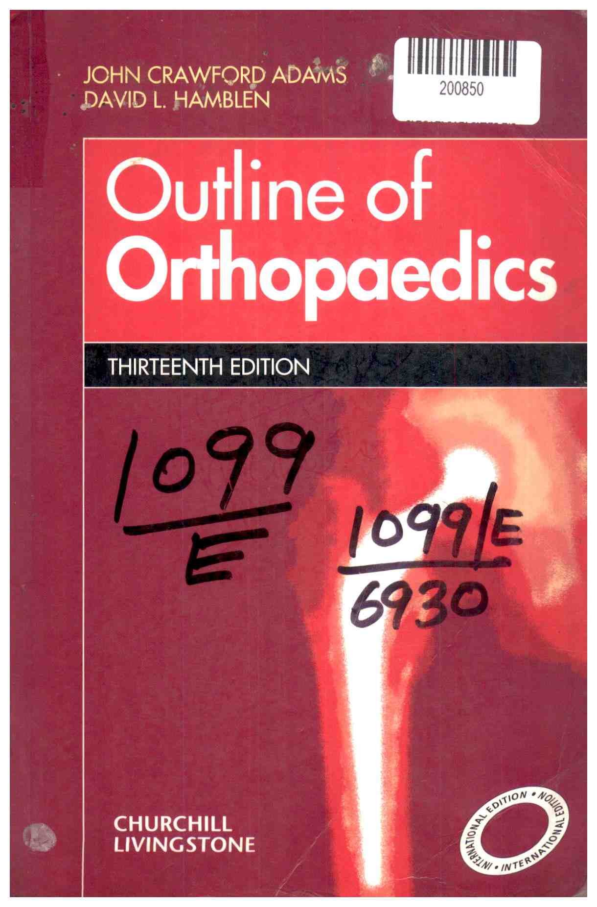 Outline of Orthopaedics