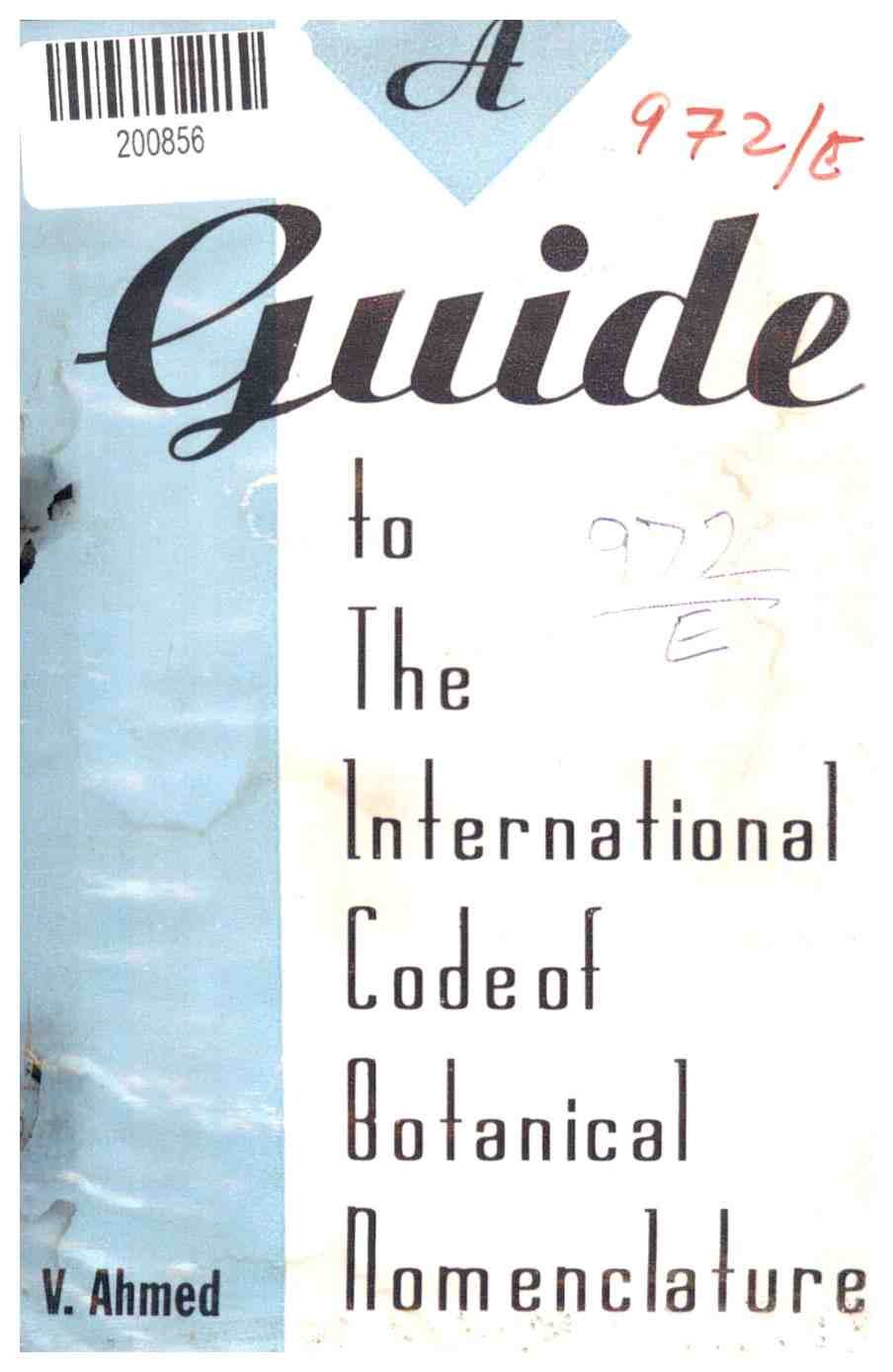 a Guide to the International Code of Botanical Nomenclature