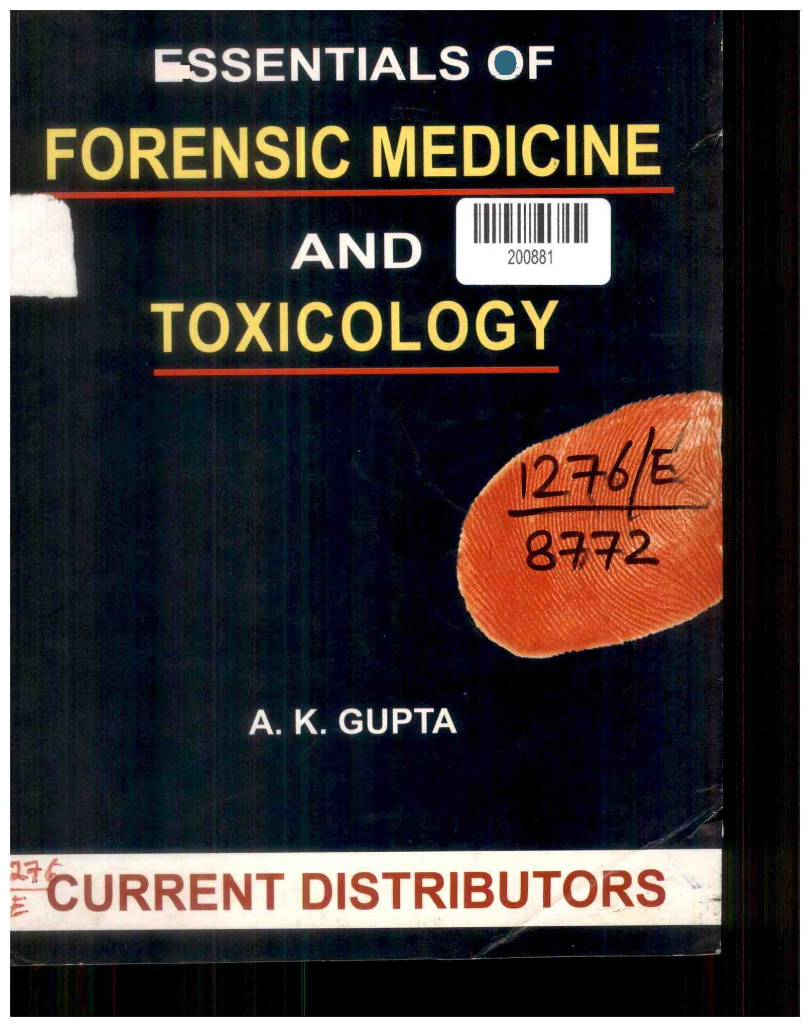 Essentials of Forensic Medicine and Toxicology