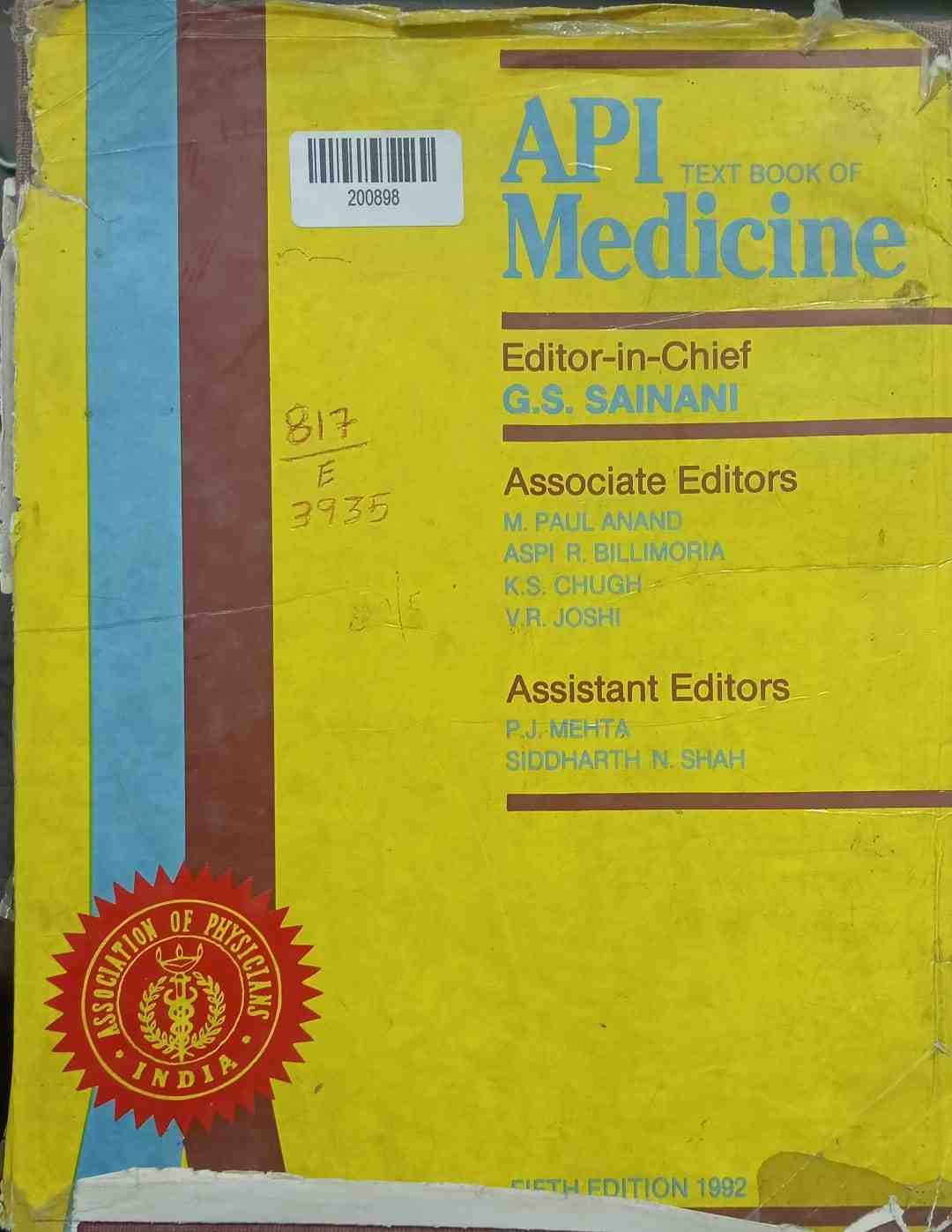 Api Text Book of Medicine