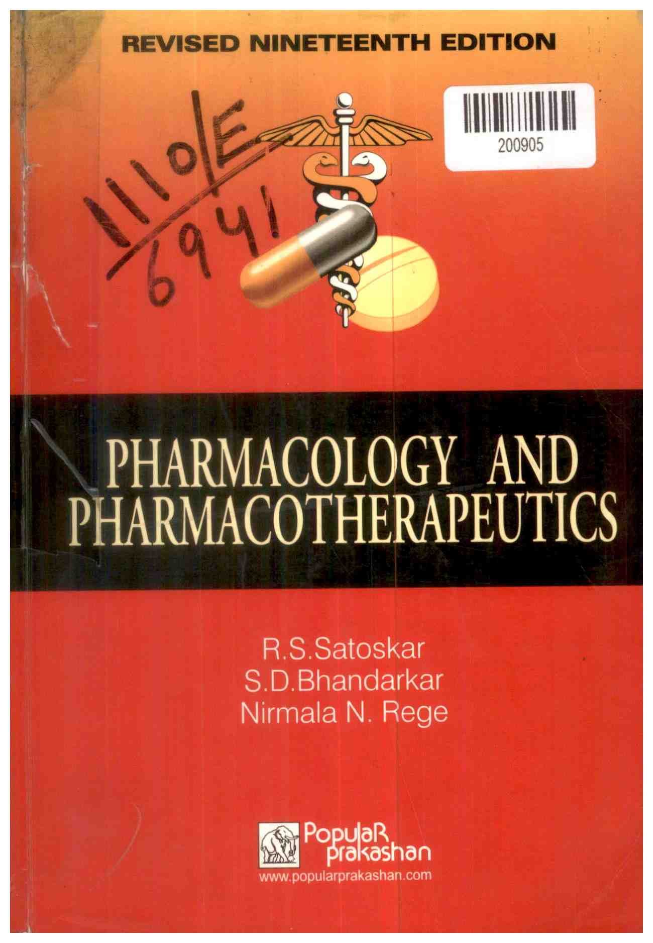 Pharmacology and Pharmacotherapeutics