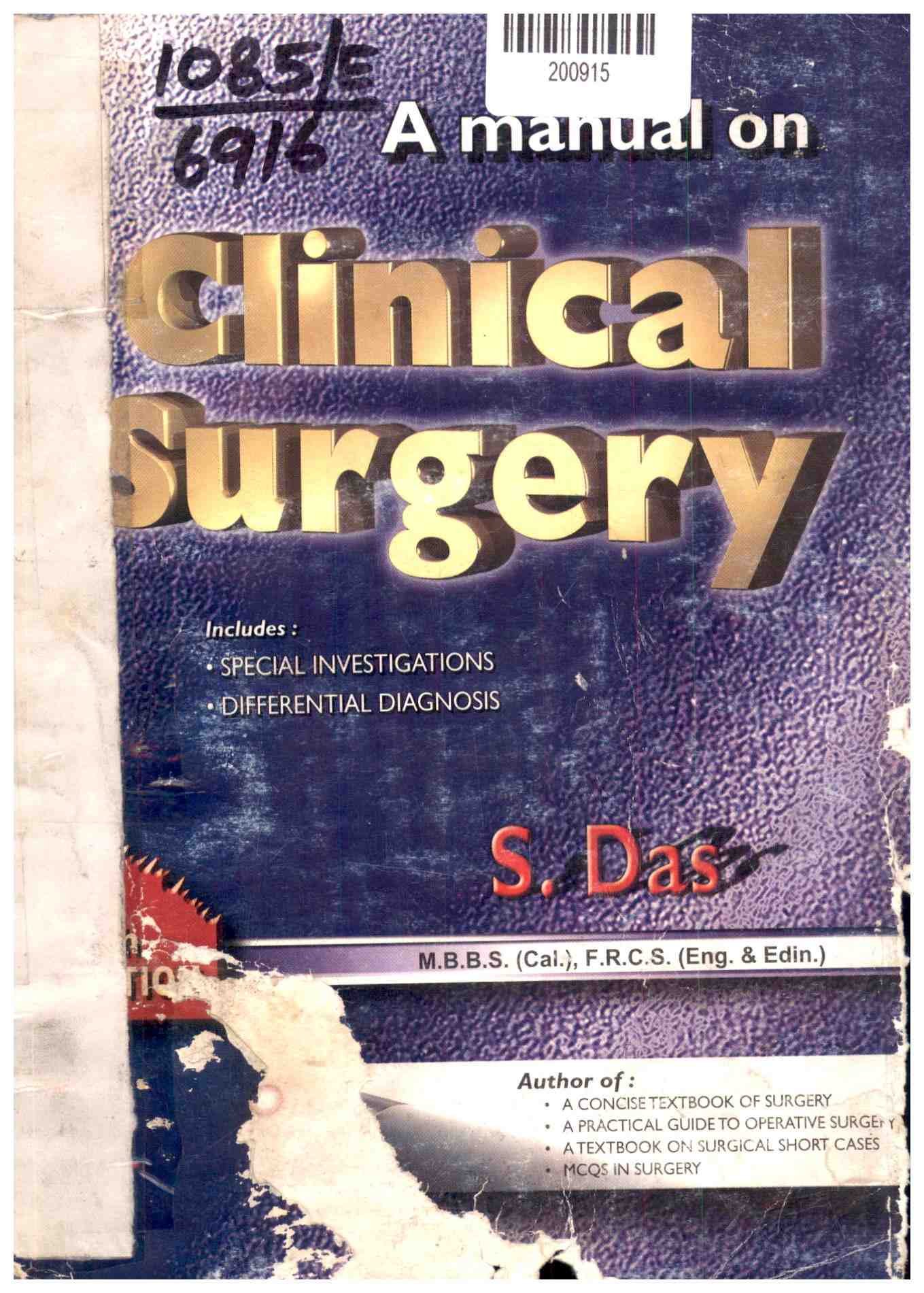 a Manual on Clinical Surgery